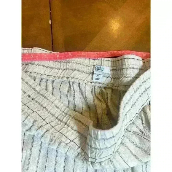 craft & barrow linen capri wide leg pants size 2xl - Picture 4 of 5